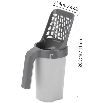 Pala de Arena para Gato 2-en-1 con Dispensador - AhorraKidz