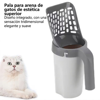 Pala de Arena para Gato 2-en-1 con Dispensador - AhorraKidz