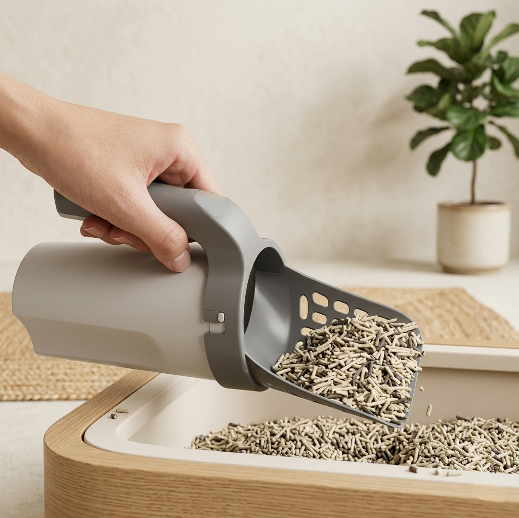 Pala de Arena para Gato 2-en-1 con Dispensador - AhorraKidz